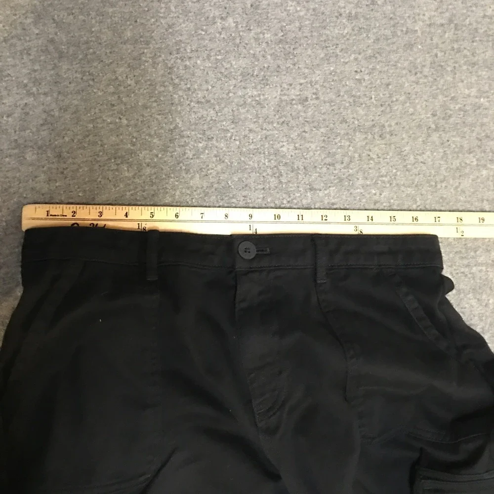 PINK Cargo Pants Womens Large Black Cotton Straight Leg Utility Trousers - Picture 5 of 10